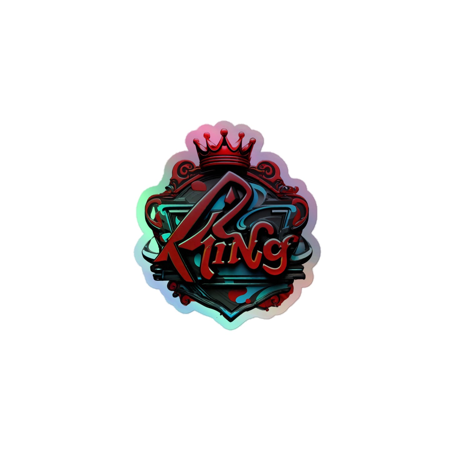Custom King Holographic Stickers