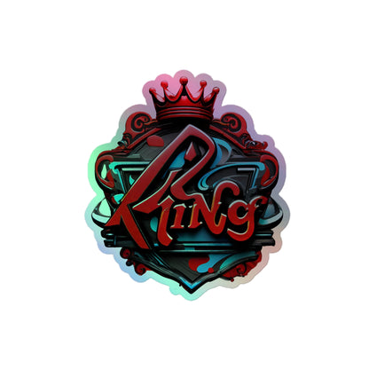 Custom King Holographic Stickers
