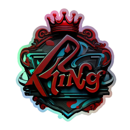 Custom King Holographic Stickers